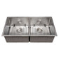 ZLINE 36" Anton Undermount Double Bowl Satin Stainless Steel Kitchen Sink with Bottom Grid, SR50D-36S