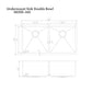 ZLINE 36" Anton Undermount Double Bowl Satin Stainless Steel Kitchen Sink with Bottom Grid, SR50D-36S
