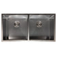 ZLINE 36" Anton Undermount Double Bowl Satin Stainless Steel Kitchen Sink with Bottom Grid, SR50D-36S