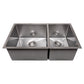 ZLINE 33" Chamonix Undermount Double Bowl Satin Stainless Steel Kitchen Sink with Bottom Grid, SR60D-33S