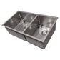 ZLINE 33" Chamonix Undermount Double Bowl Satin Stainless Steel Kitchen Sink with Bottom Grid, SR60D-33S