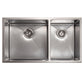 ZLINE 33" Chamonix Undermount Double Bowl Satin Stainless Steel Kitchen Sink with Bottom Grid, SR60D-33S