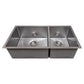 ZLINE 36" Chamonix Undermount Double Bowl Satin Stainless Steel Kitchen Sink with Bottom Grid, SR60D-36S