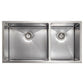 ZLINE 36" Chamonix Undermount Double Bowl Satin Stainless Steel Kitchen Sink with Bottom Grid, SR60D-36S