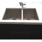 ZLINE 36" Chamonix Undermount Double Bowl Satin Stainless Steel Kitchen Sink with Bottom Grid, SR60D-36S