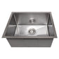 ZLINE 23" Meribel Undermount Single Bowl Satin Stainless Steel Kitchen Sink with Bottom Grid, SRS-23S