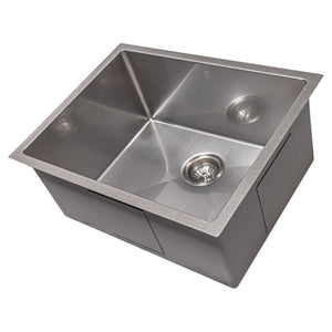 ZLINE 23" Meribel Undermount Single Bowl Satin Stainless Steel Kitchen Sink with Bottom Grid, SRS-23S