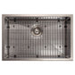 ZLINE 27" Meribel Undermount Single Bowl Satin Stainless Steel Kitchen Sink with Bottom Grid, SRS-27S