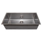ZLINE 36" Meribel Undermount Single Bowl Satin Stainless Steel Kitchen Sink with Bottom Grid, SRS-36S
