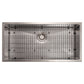 ZLINE 36" Meribel Undermount Single Bowl Satin Stainless Steel Kitchen Sink with Bottom Grid, SRS-36S