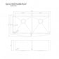ZLINE 36" Niseko Farmhouse Apron Mount Double Bowl Satin Stainless Steel Kitchen Sink with Bottom Grid, SA50D-36S