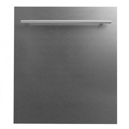 ZLINE 24" Top Control Built-In Dishwasher with Satin Stainless Steel Panel and Stainless Steel Tub with Modern Style Handle, 52dBa, DW-SN-24