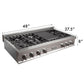 ZLINE Appliance Package - 30" Professional Double Wall Oven, 48" Rangetop, Range Hood In Satin Stainless Steel, 3KP-RTSRH48-AWD