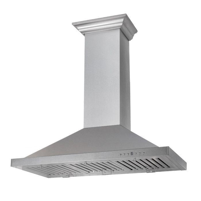 ZLINE 30" Designer Series Satin Stainless Steel Convertible Vent Wall Mount Range Hood, 8KBS-30
