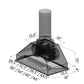 ZLINE 28 In. Ducted Remote Blower Range Hood Insert in Stainless Steel, 698-RD-28