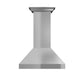 ZLINE 36 in. Professional Convertible Vent Wall Mount Range Hood in Stainless Steel with Crown Molding, 597CRN-36