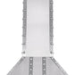 ZLINE 48" Ducted Vent Designer Series Wall Mount Range Hood in Satin Stainless Steel, 655-4SSSS-48