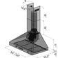 ZLINE 30 in. Stainless Steel Indoor Wall Range Hood, KF2-30