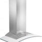 ZLINE 36 in. Convertible Vent Wall Mount Range Hood in Stainless Steel & Glass, KN-36