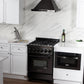 ZLINE 24" Convertible Wall Mount Range Hood in Black Stainless with Charcoal Filters, BSKBN-CF-24