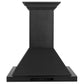 ZLINE 30 in. Black Stainless Steel Indoor Wall Range Hood with BlueTooth Crown Molding, BSKBNCRN-BT-30