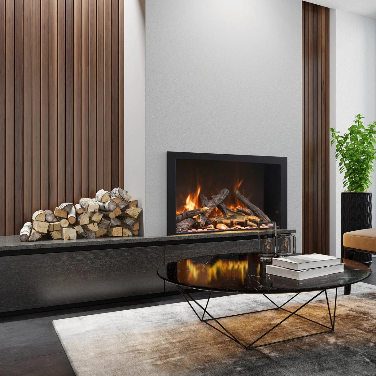 Amantii Traditional Bespoke Indoor and Outdoor Electric Fireplace